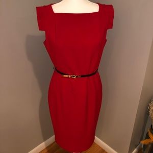 Red, Cap Sleeve, Dress